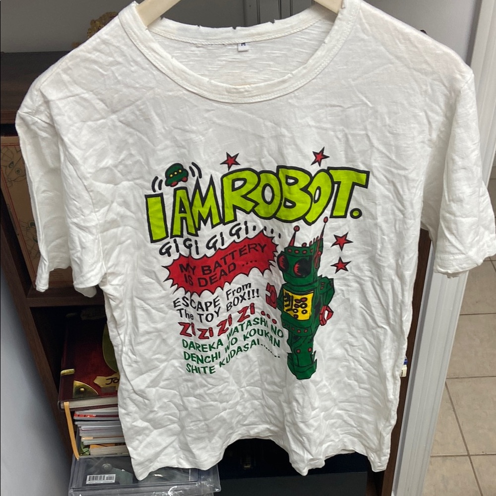 Robot Graphic T-Shirt - White
